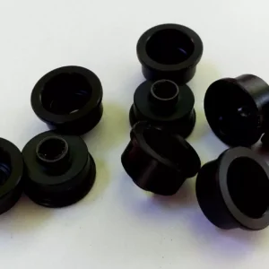 12 Black Caps - 16 mm for side panels - For SONY, TECHNICS, Revox, Pioneer, Deck, CD