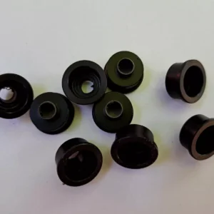 24 Black Caps - 16 mm for side panels - For SONY, TECHNICS, Revox, Pioneer, Deck, CD