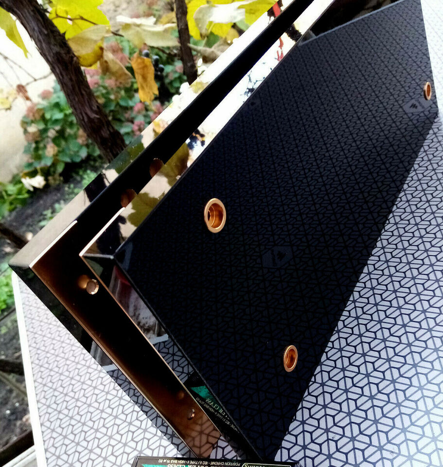 For AKAI amplifier AM 73 95 AM75 AM93 glosy side panels, gold ornament - imagine 2