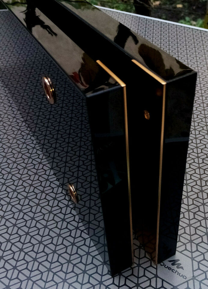 For AKAI amplifier AM 73 95 AM75 AM93 glosy side panels, gold ornament - imagine 9