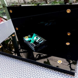 For AKAI amplifier AM 73 95 AM75 AM93 glosy side panels, gold ornament