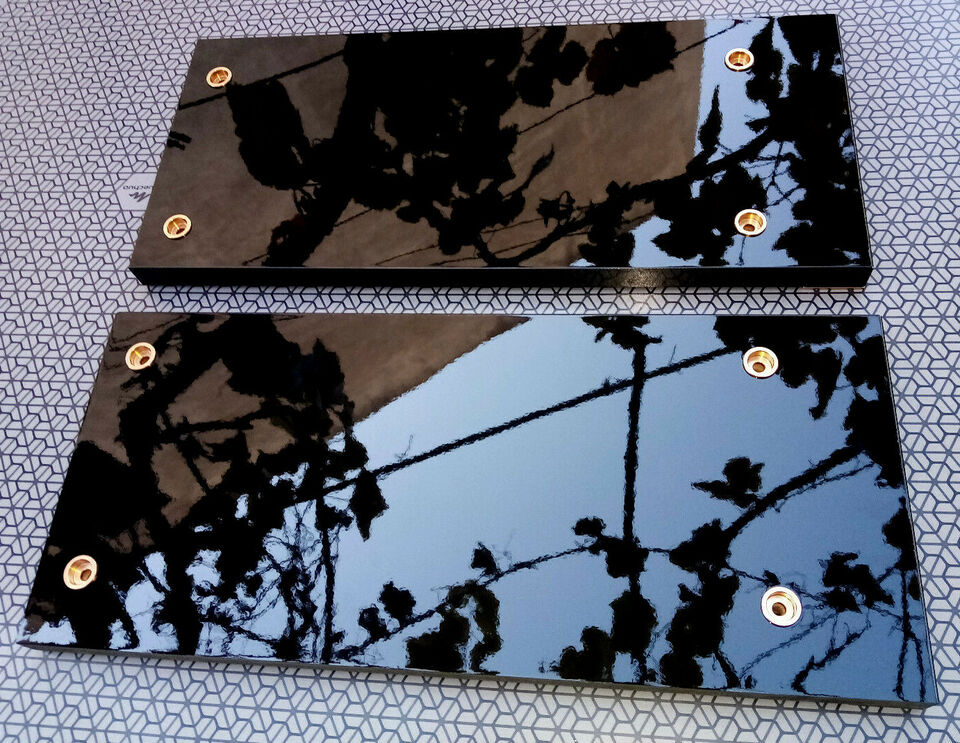 For AKAI amplifier AM 73 95 AM75 AM93 glosy side panels, gold ornament - imagine 6