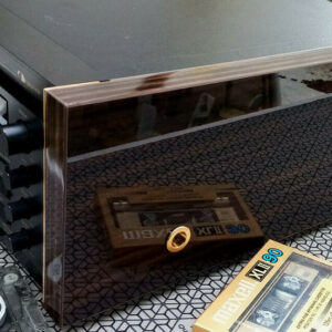 For Nakamichi Deck CR7 Side Panels Glossy Makassar DE URUSHI DESIGN GOLD