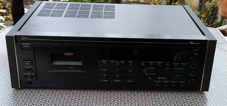 For Nakamichi Deck CR7 side panels URUSHI DESIGN GOLD black MDF - imagine 6