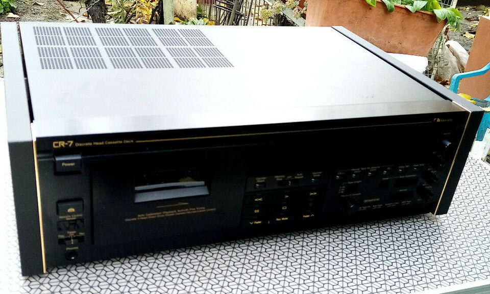 For Nakamichi Deck CR7 side panels URUSHI DESIGN GOLD black MDF - imagine 2