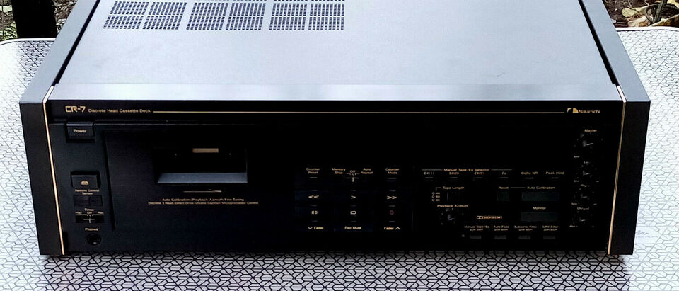 For Nakamichi Deck CR7 side panels URUSHI DESIGN GOLD black MDF - imagine 5