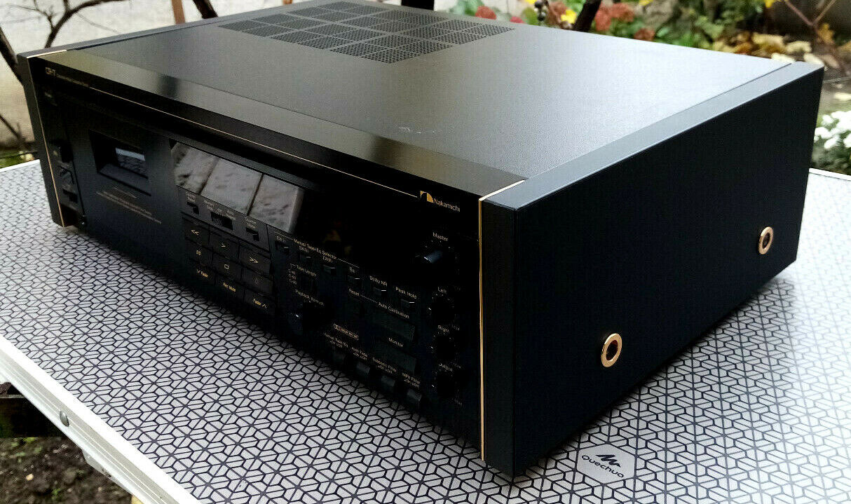 For Nakamichi Deck CR7 side panels URUSHI DESIGN GOLD black MDF - imagine 7