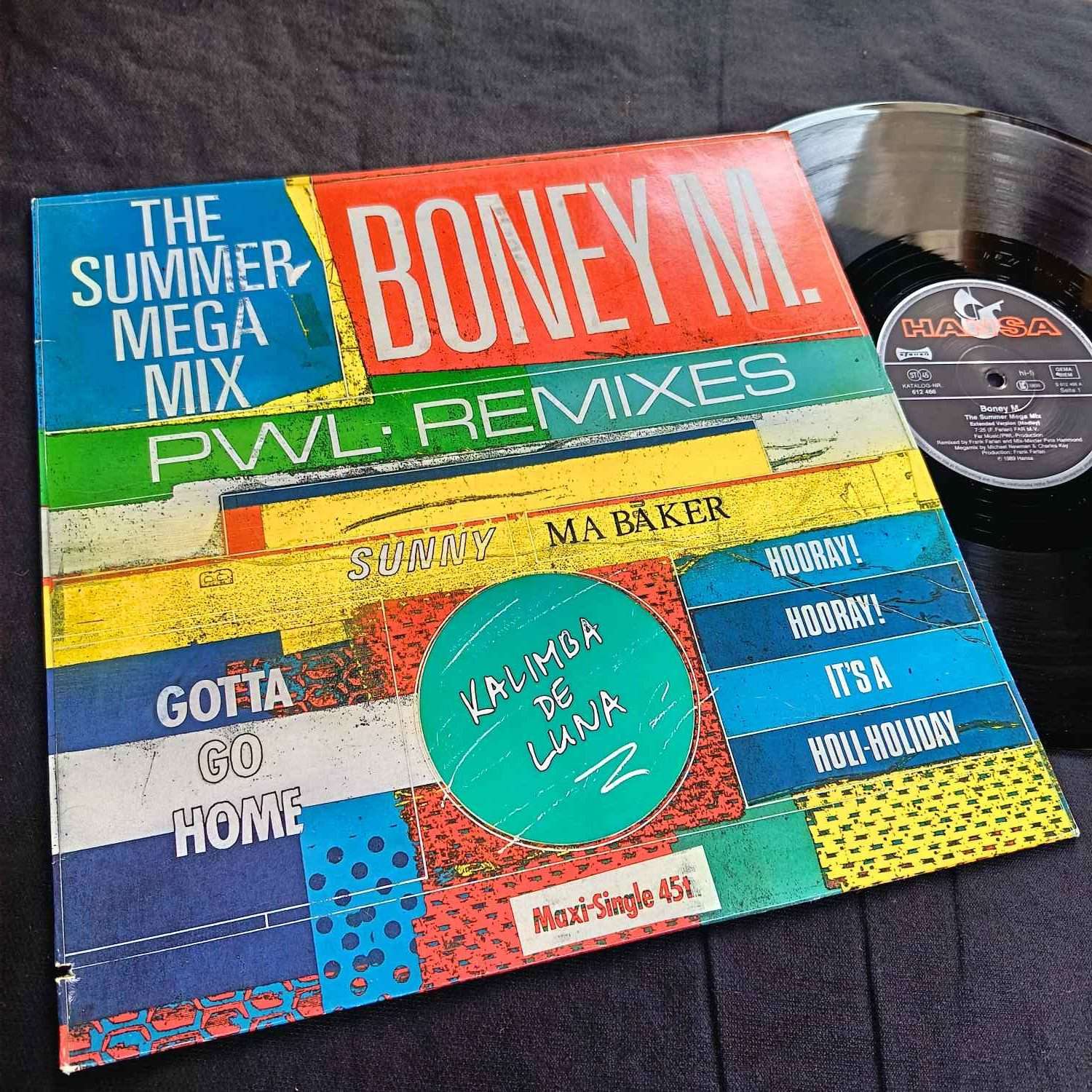 Boney M. – The Summer Mega Mix (PWL Remixes) - Disc VINIL Maxi EX