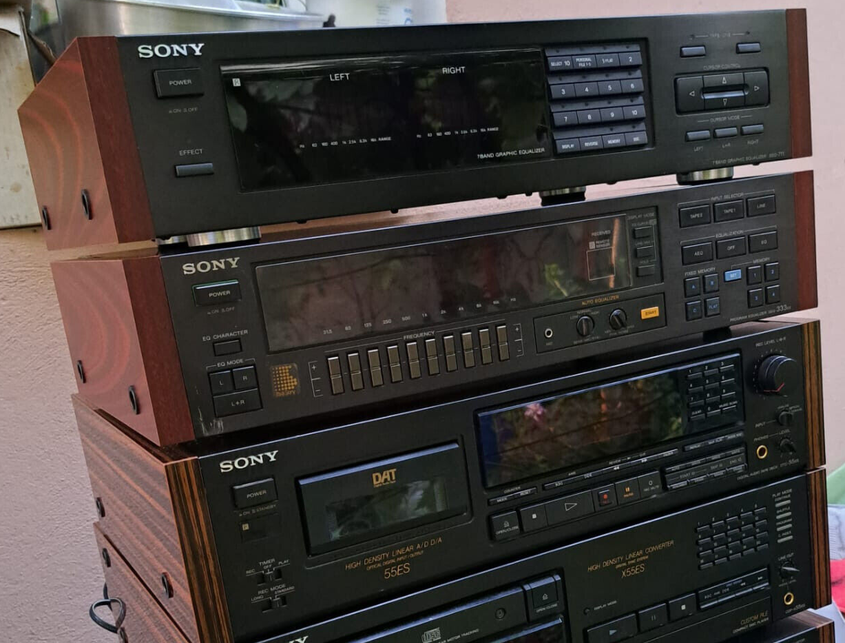 For SONY EQ-555ES Equalizer Side Panels – Mahogany Wood Finish – PAL – Vintage Style - imagine 3