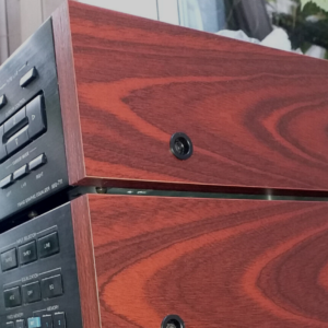 For SONY SEQ-555ES Equalizer Side Panels – Mahogany Wood – PAL – Vintage Design